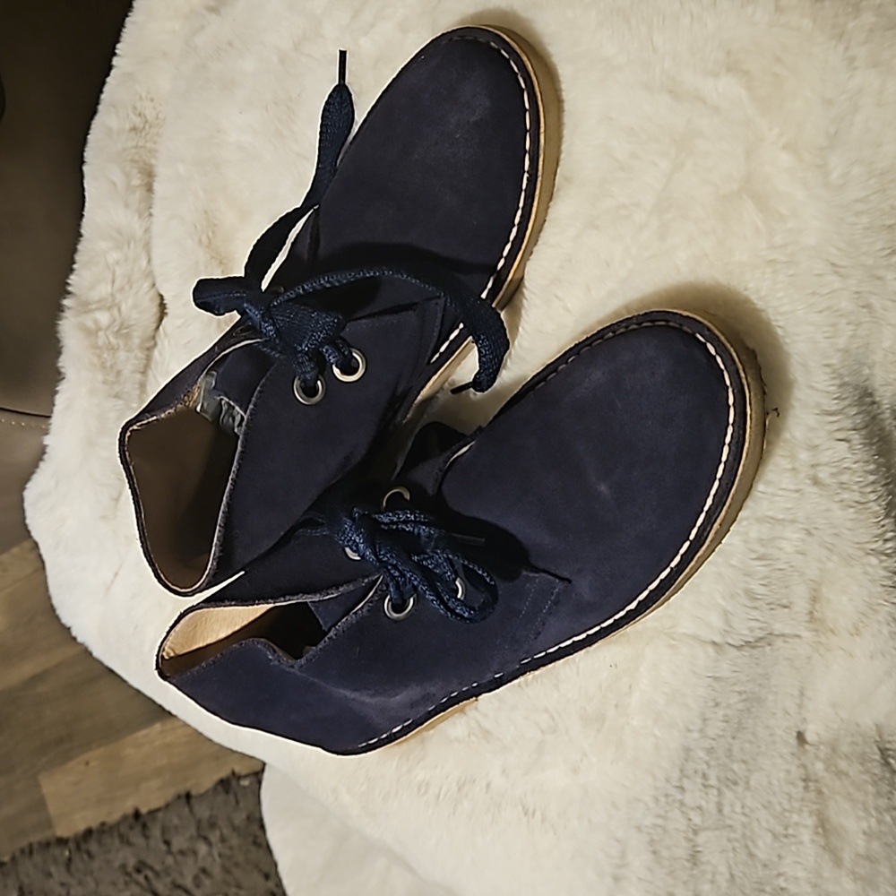 ERIC MICHAEL Men navy blue suede ankle boots size 41